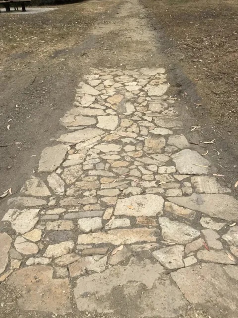 Dry stone staircase detail